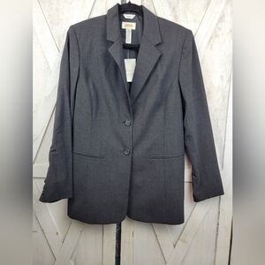 Talbots Women Jacket 10  Long Sleeve Career Wool‎ Tall Blazer Office